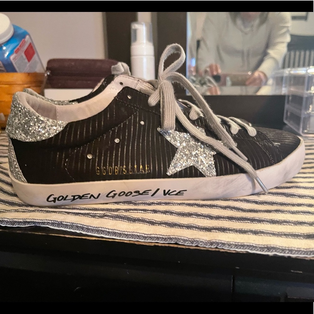 Golden Goose low-top sneakers in soft corduroy with glitter trim size 41 (10)